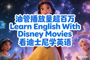 油管播放量超百万 Learn English With Disney Movies 看迪士尼学英语