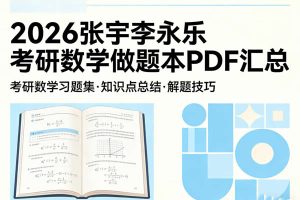2026张宇李永乐考研数学做题本PDF汇总下载