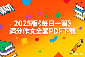 2025版《每日一篇》满分作文全套PDF下载