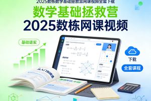 2025数栋数学基础拯救营网课视频全套下载