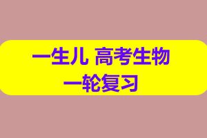 2025【一生儿】高考生物一轮复习网课视频