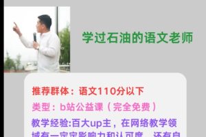 学过石油的语文老师石油佳说+作文素材+高考技巧+满分作文公式网课视频合集下载