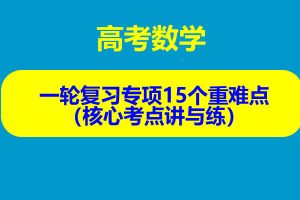 2024高考数学一轮复习专项15个重难点（核心考点讲与练）PDF