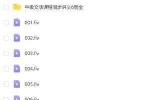 高中英语中高级语法课（含120课视频FLV + PDF讲义）