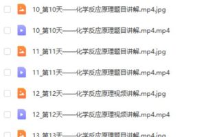 2024高二化学学习成长与规划系统1期学习资料+视频