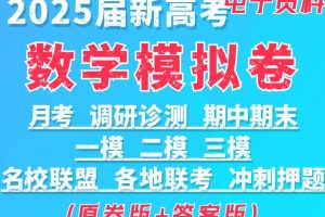 2025届新高考数学 新结构试卷 137套汇编+解析