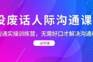 《人际沟通实战训练营》无需好口才解决沟通难问题