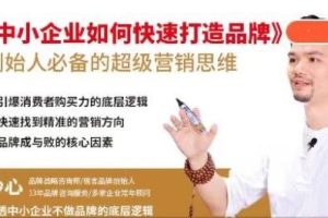 妙心《中小企业如何快速打造品牌》的超级营销思维