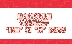 《魅力演说课程》演讲是关于“能量”和“场”的游戏