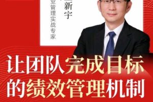 王新宇《让团队完成目标的绩效管理机制》