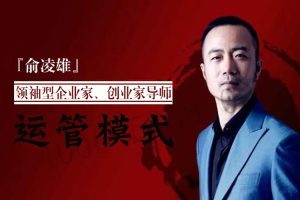 俞凌雄《运管模式》企业管理模式培训视频，揭密总裁实战管理