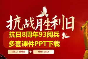 抗战80周年93阅兵多套课件PPT下载