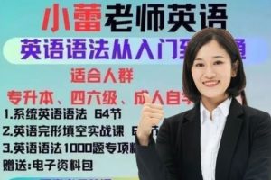小蕾老师系统英语语法课 + 小蕾老师英语语法1000题专项精讲下载