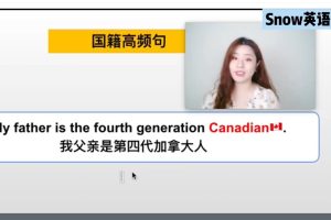 snow英语《零基础英语口语课》全套视频下载
