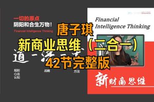 唐博士唐子棋新商业思维视频二合一大课