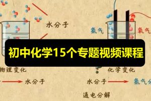 初中化学15个专题视频课程和习题+答案