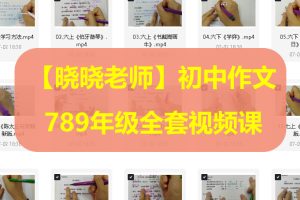【晓晓老师】初中作文789年级全套视频课下载(含小升初)