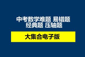 中考数学难题 易错题 经典题 压轴题大集合电子版