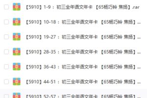 学而思-杨巧铃 焦扬初三全年语文年卡网课视频