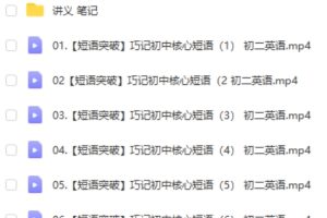 2023初二英语核心短语模块班网课视频