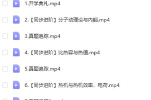 2023叶诗婷初中初三物理(秋季班)网课视频