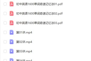 初中英语1600单词奇速记忆法