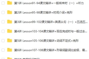 学而思初一英语新概念一课文精讲网课视频