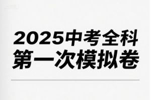 2025中考全科第一次模拟卷PDF下载