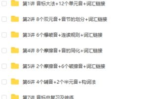 初中英语音标词汇班网课视频