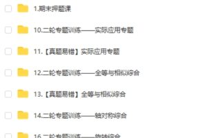 2025魏爽初三数学中考数学培训班春上·苏科版·A+网课视频
