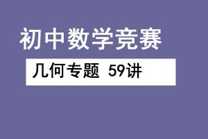 初中数学竞赛几何专题 59讲  网课视频