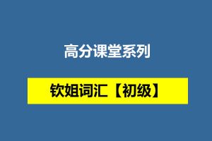 【高分课堂系列】钦姐词汇【初级】网课视频