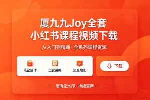 厦九九Joy全套小红书课程视频下载