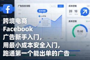 跨境电商Facebook广告新手入门，用最小成本安全入门
