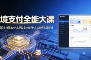 跨境支付全能大课,系统理论多维覆盖,产品原型拿来即用,实战案例全面解析