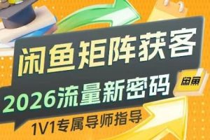 闲鱼矩阵获客流量新密码 获取精准客源