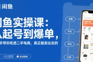 闲鱼无货源实操课：从起号到爆单，手把手带你吃透二手电商