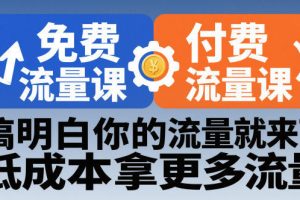 拼多多免费流量课+付费流量课，低成本拿更多流量