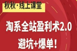 淘系全站盈利术2.0，避坑+爆单