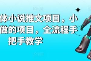 《AI自媒体小说推文项目》小白也能做的项目【已实战赚到钱】