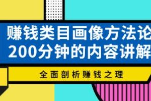 《赚钱类目赛道画像分析》200分钟讲解赚钱之理！