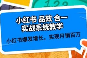 小红书实战教学：品效合一策略助您实现月销百万的爆发式增长
