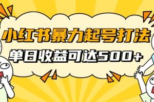 小红书暴力起号秘籍：实现单天500+收入的秘诀