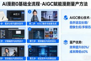 AI漫剧0基础全流程,快速掌握AIGC赋能的漫剧量产方法