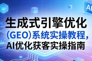 生成式引擎优化（GEO）系统实操教程，AI优化获客实操指南