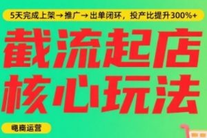 淘宝截流快速起店玩法，掌握暴力快速起店的流程