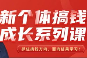 《新个体网创搞钱训练营》抓住方向赚到为王