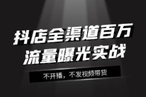 《抖店全渠道百万流量曝光实战》：无需直播和视频带货的实用策略