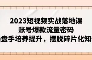 短视频实践落地课程：揭秘账号爆款流量策略，打造运营专家