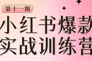 《小红书博主爆款实操营》第11期：从零开始打造盈利IP